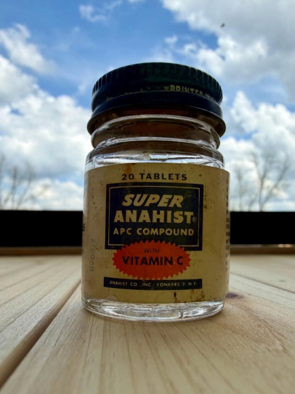 Vintage Original Super Anahist Medicine Bottle